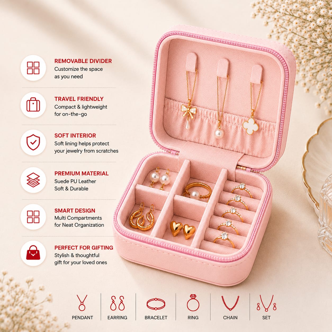 Mini Jewelry Organizer Box