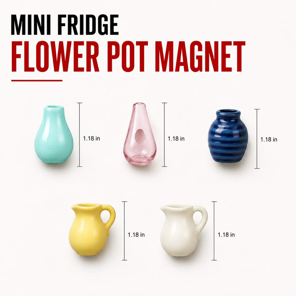 Mini Fridge Flower Pot Magnets