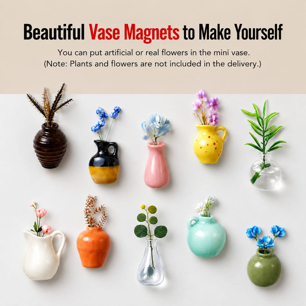 Mini Fridge Flower Pot Magnets