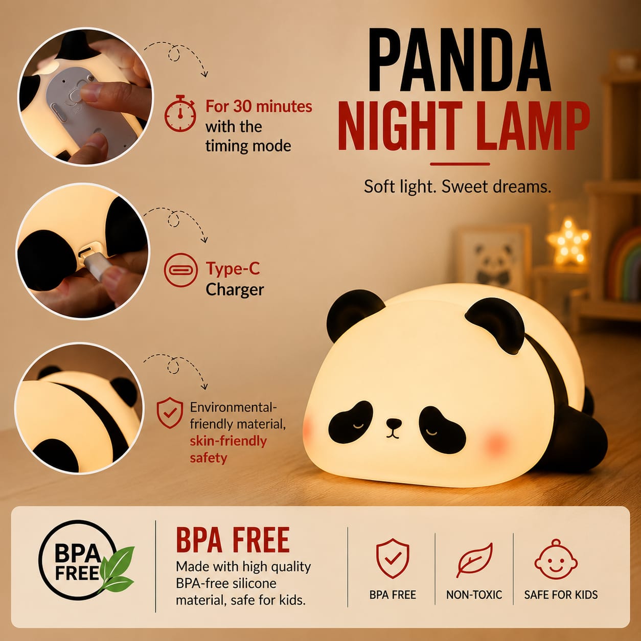 Panda Night Lamp