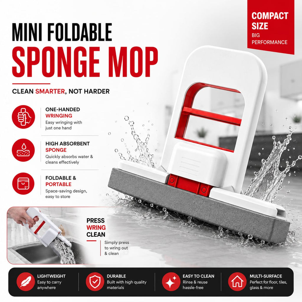 Mini Foldable Sponge Mop
