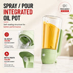 2 in 1 Oil Spray Bottle & Oil Dispenser | 500ml Glass Oil Pot