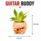 Cheerful Guitar Boy Planter Buddy - Best for Balcony, Garden & Home Decor