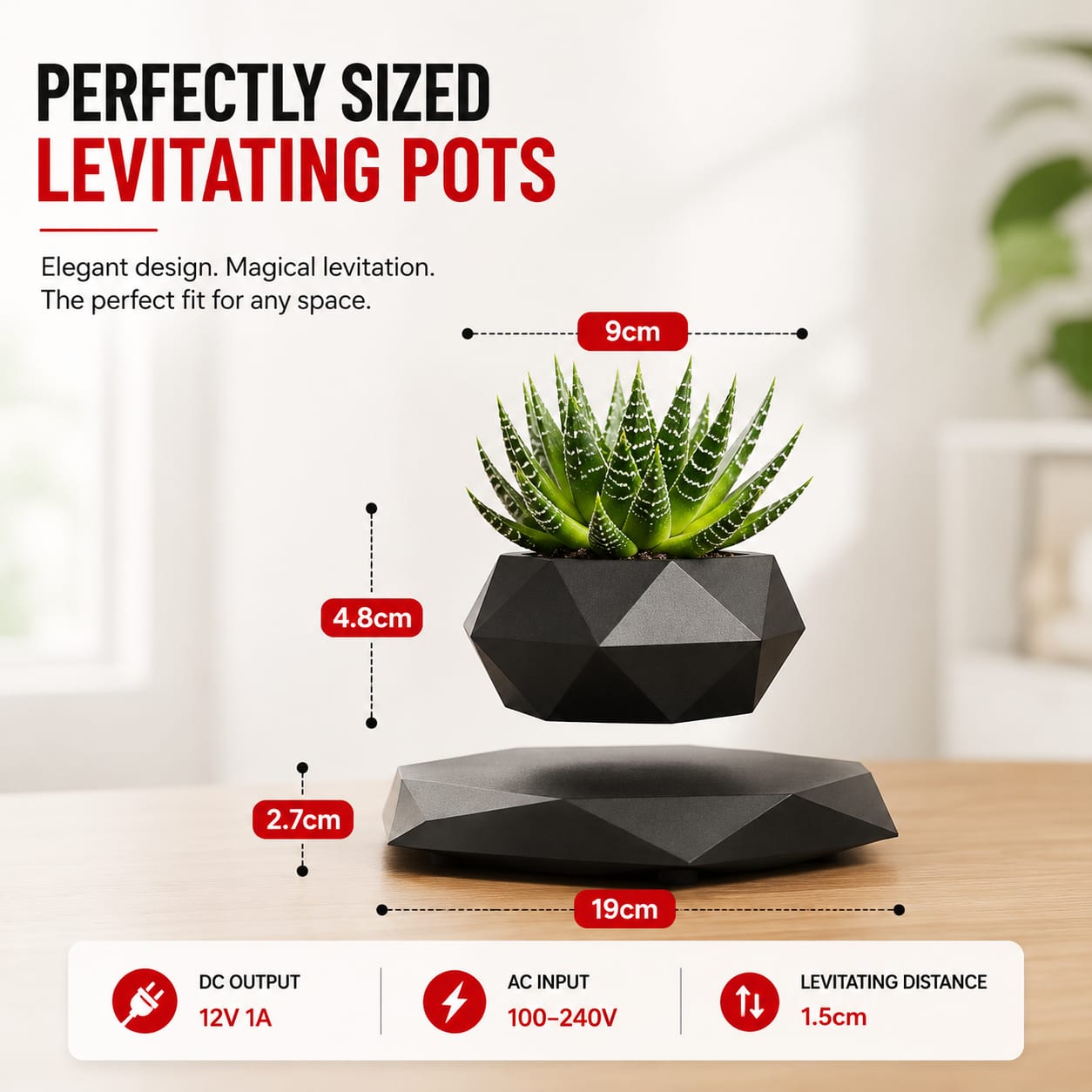 LevitaPot – Magnetic Floating Planter