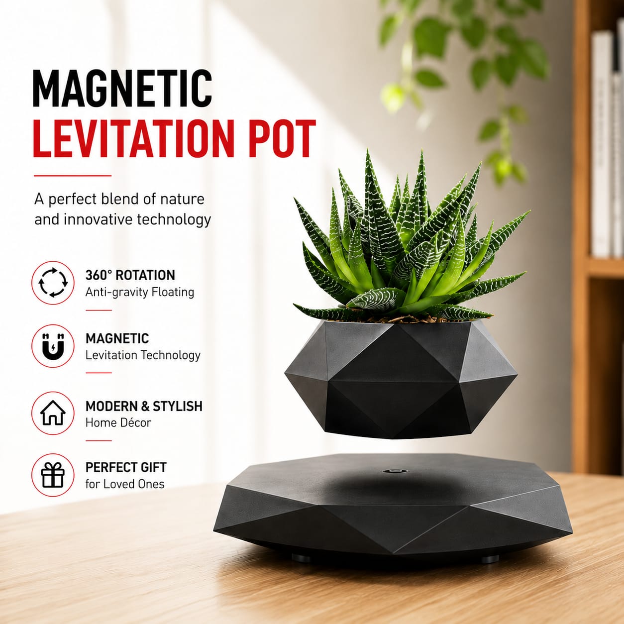 LevitaPot – Magnetic Floating Planter