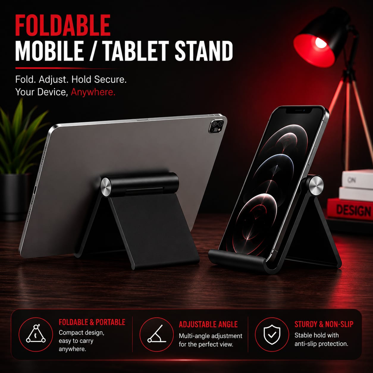 Foldable Mobile/Tablet Stand