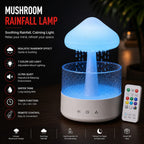 Rain Mist Mushroom - Rainfall Aroma Diffuser, Humidifier & Night Lamp